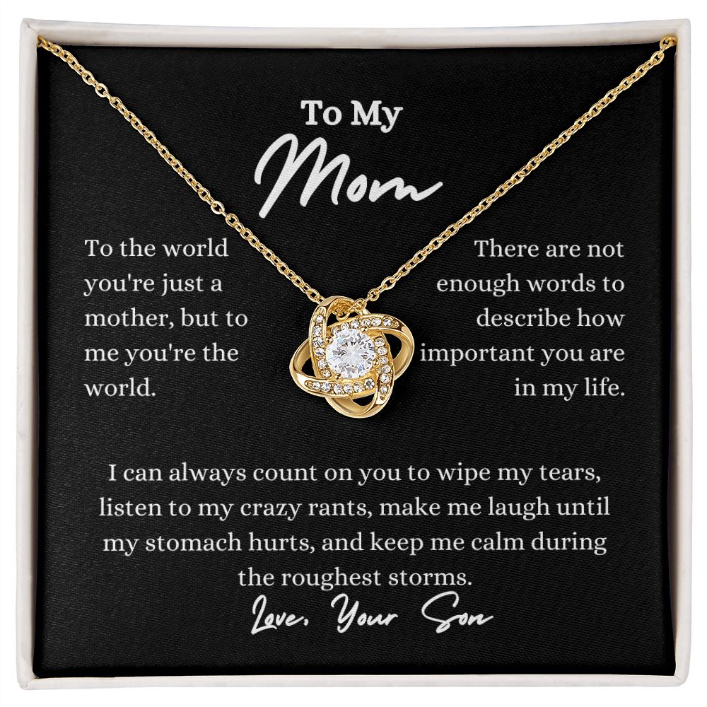 My Mom| Always Count On You - Love Knot Necklace