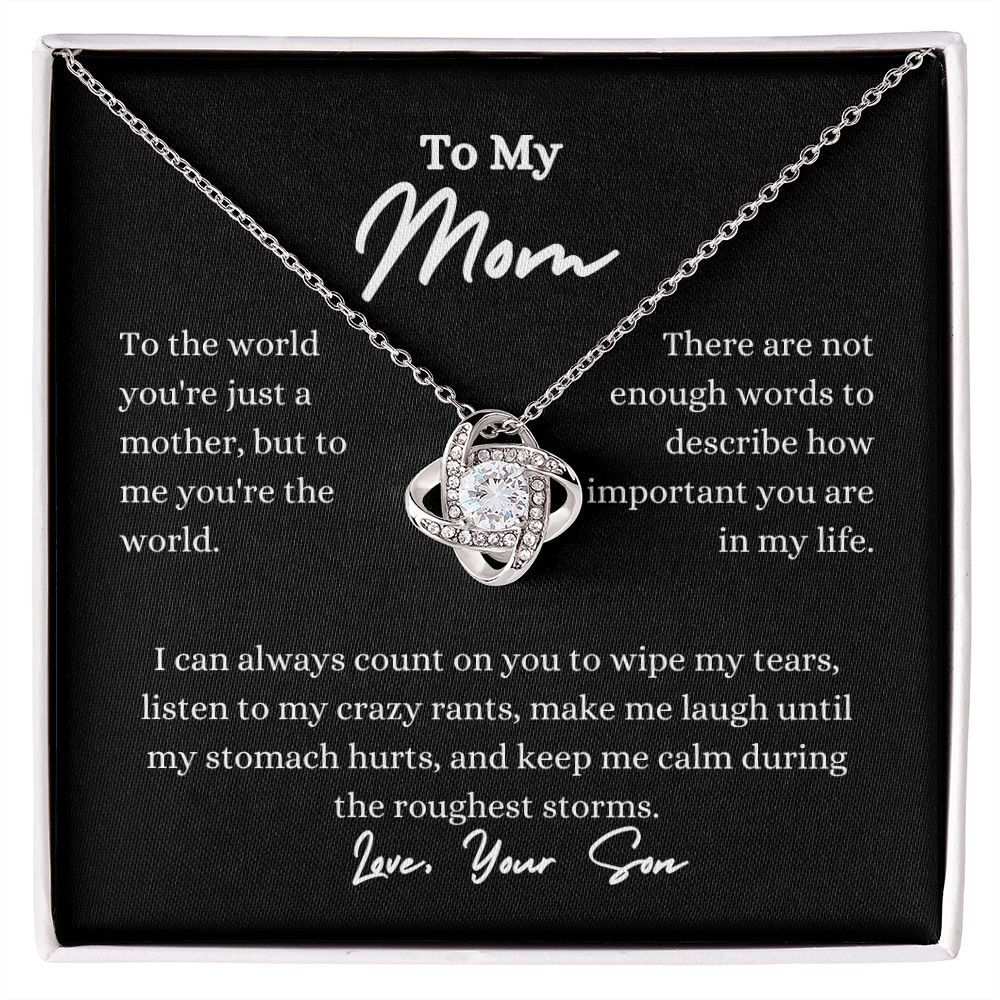 My Mom| Always Count On You - Love Knot Necklace