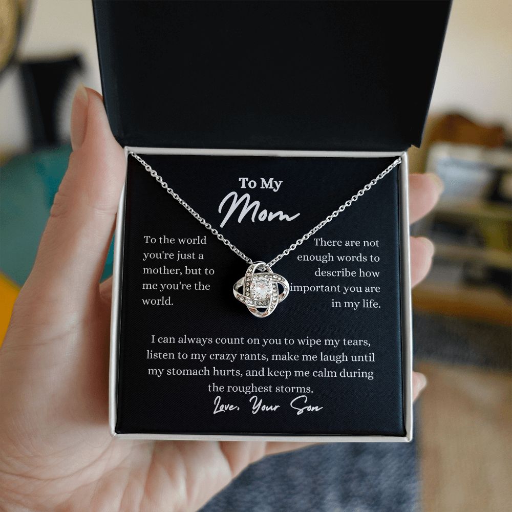 My Mom| Always Count On You - Love Knot Necklace