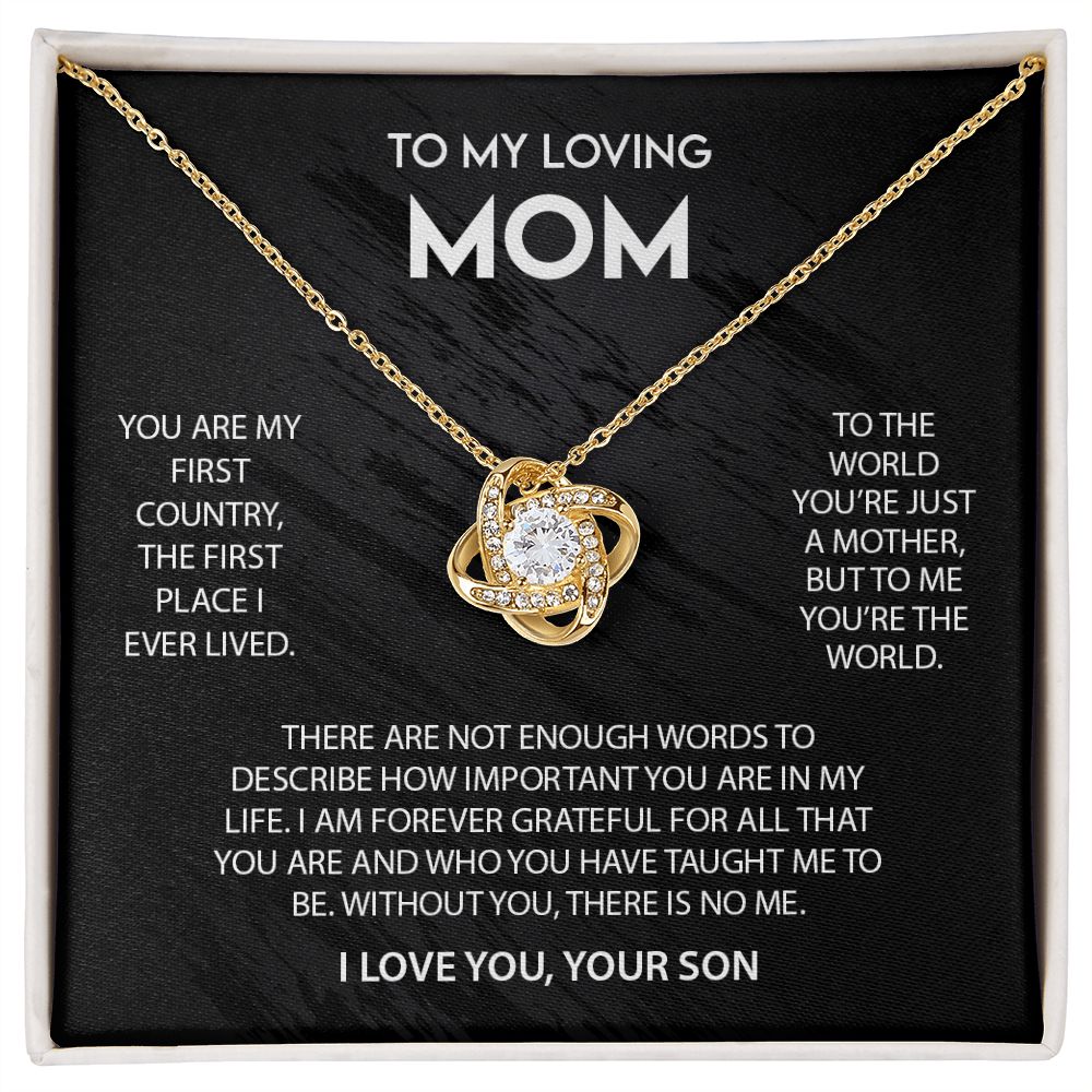 My Loving Mom| You're The World - Love Knot Necklace