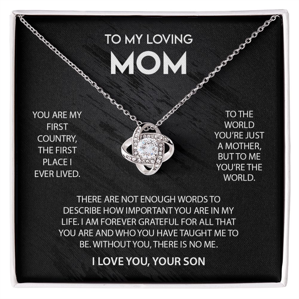 My Loving Mom| You're The World - Love Knot Necklace