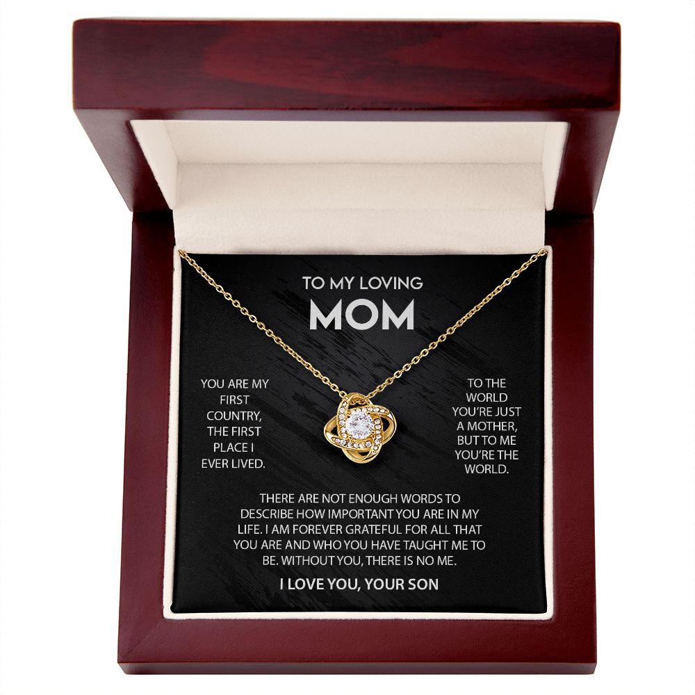 My Loving Mom| You're The World - Love Knot Necklace