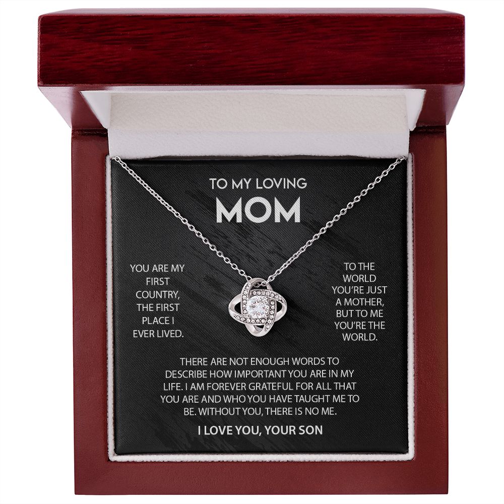 My Loving Mom| You're The World - Love Knot Necklace