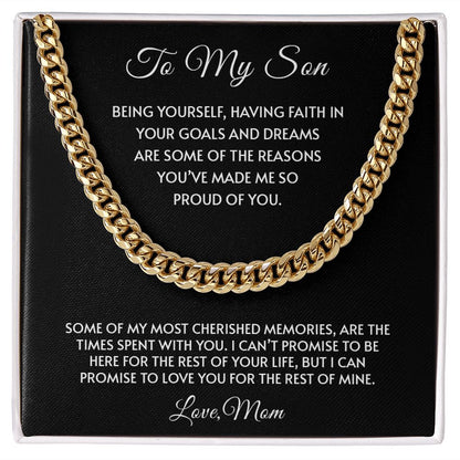 My Son| Proud of You - Cuban Link Chain