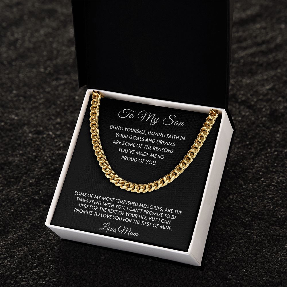 My Son| Proud of You - Cuban Link Chain