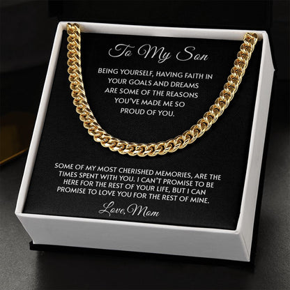 My Son| Proud of You - Cuban Link Chain