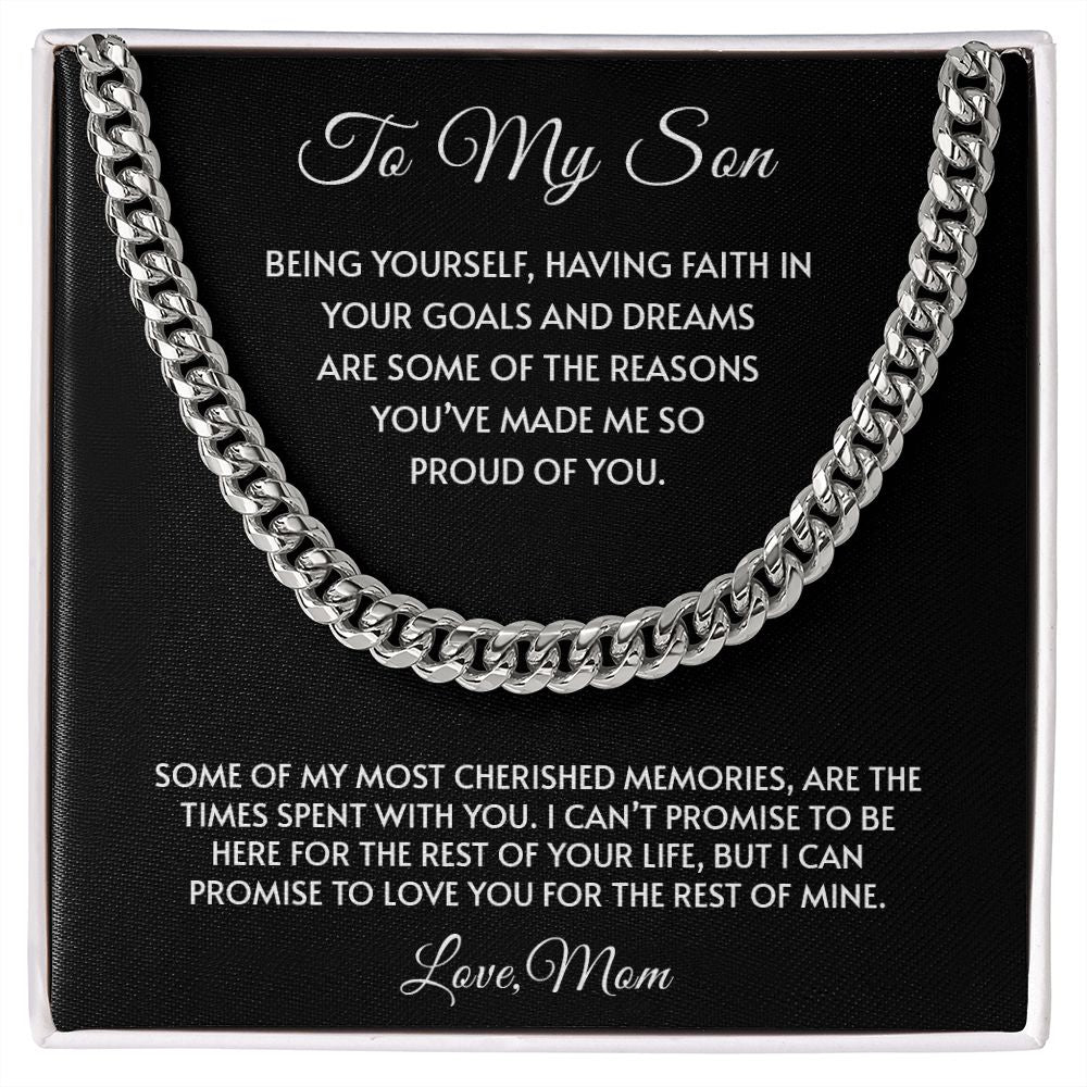 My Son| Proud of You - Cuban Link Chain