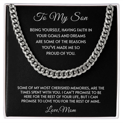 My Son| Proud of You - Cuban Link Chain