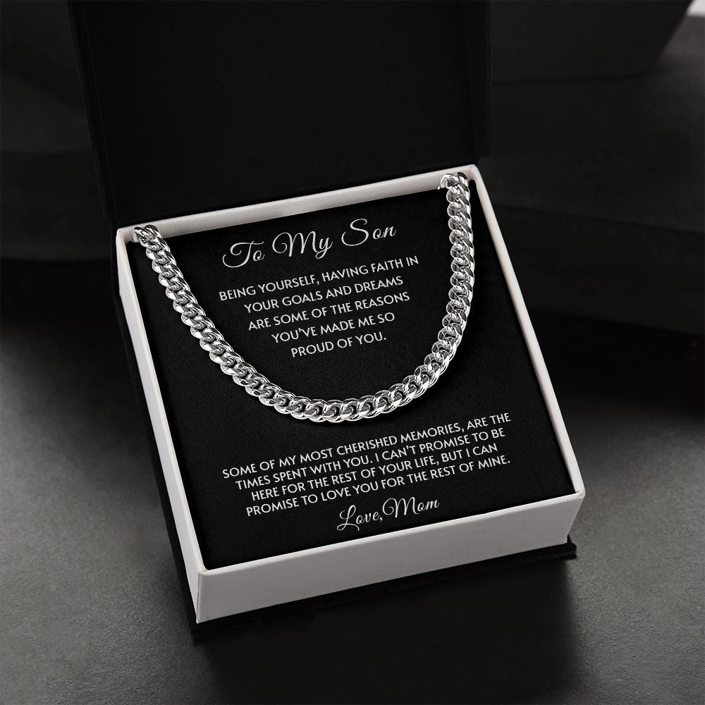 My Son| Proud of You - Cuban Link Chain