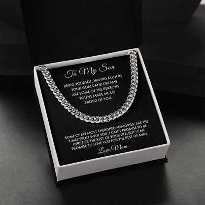 My Son| Proud of You - Cuban Link Chain