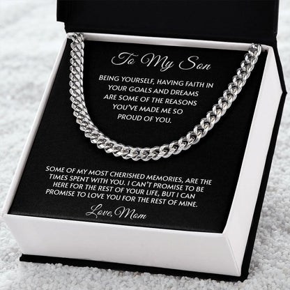 My Son| Proud of You - Cuban Link Chain