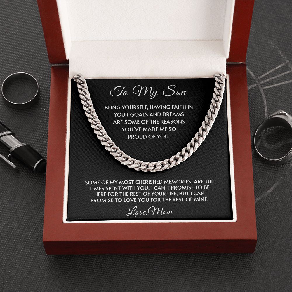 My Son| Proud of You - Cuban Link Chain