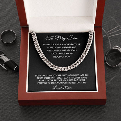 My Son| Proud of You - Cuban Link Chain