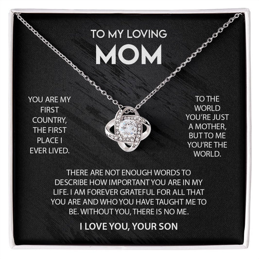 My Loving Mom| You're The World - Love Knot Necklace