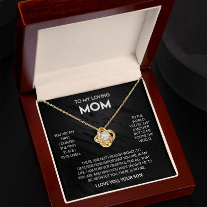 My Loving Mom| You're The World - Love Knot Necklace
